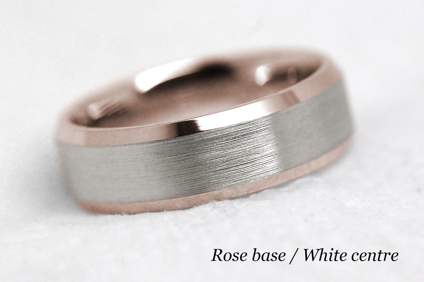 5mm Gold Beveled Brushed Wedding Band For Men and Women | AT-6034