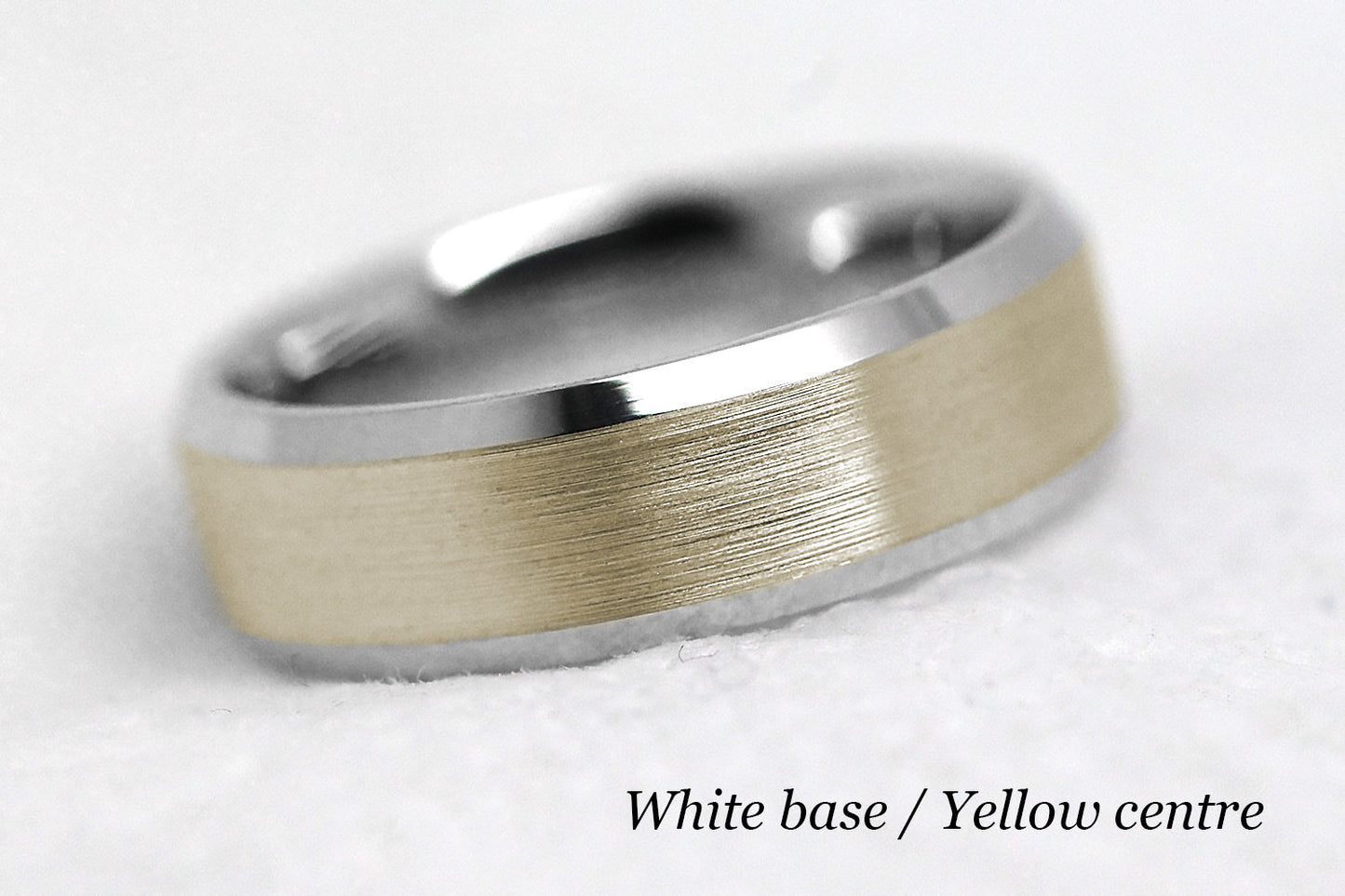 5mm Gold Beveled Brushed Wedding Band For Men and Women | AT-6034