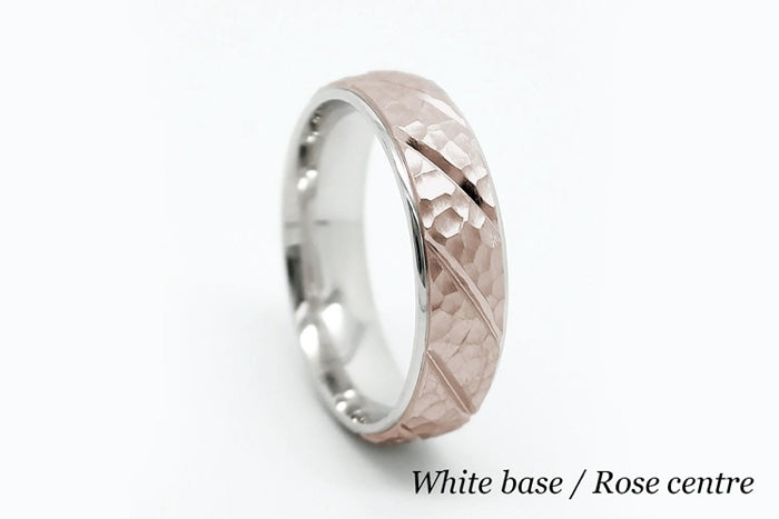 6mm Gold Classic Hammered Wedding Band for Men and Women | 6137