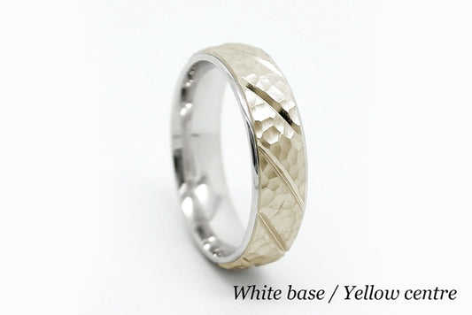 6mm Gold Classic Hammered Wedding Band for Men and Women | 6137