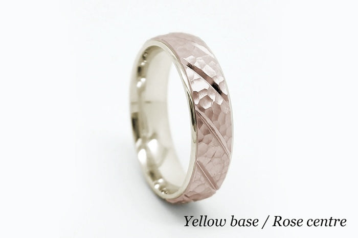 6mm Gold Classic Hammered Wedding Band for Men and Women | 6137