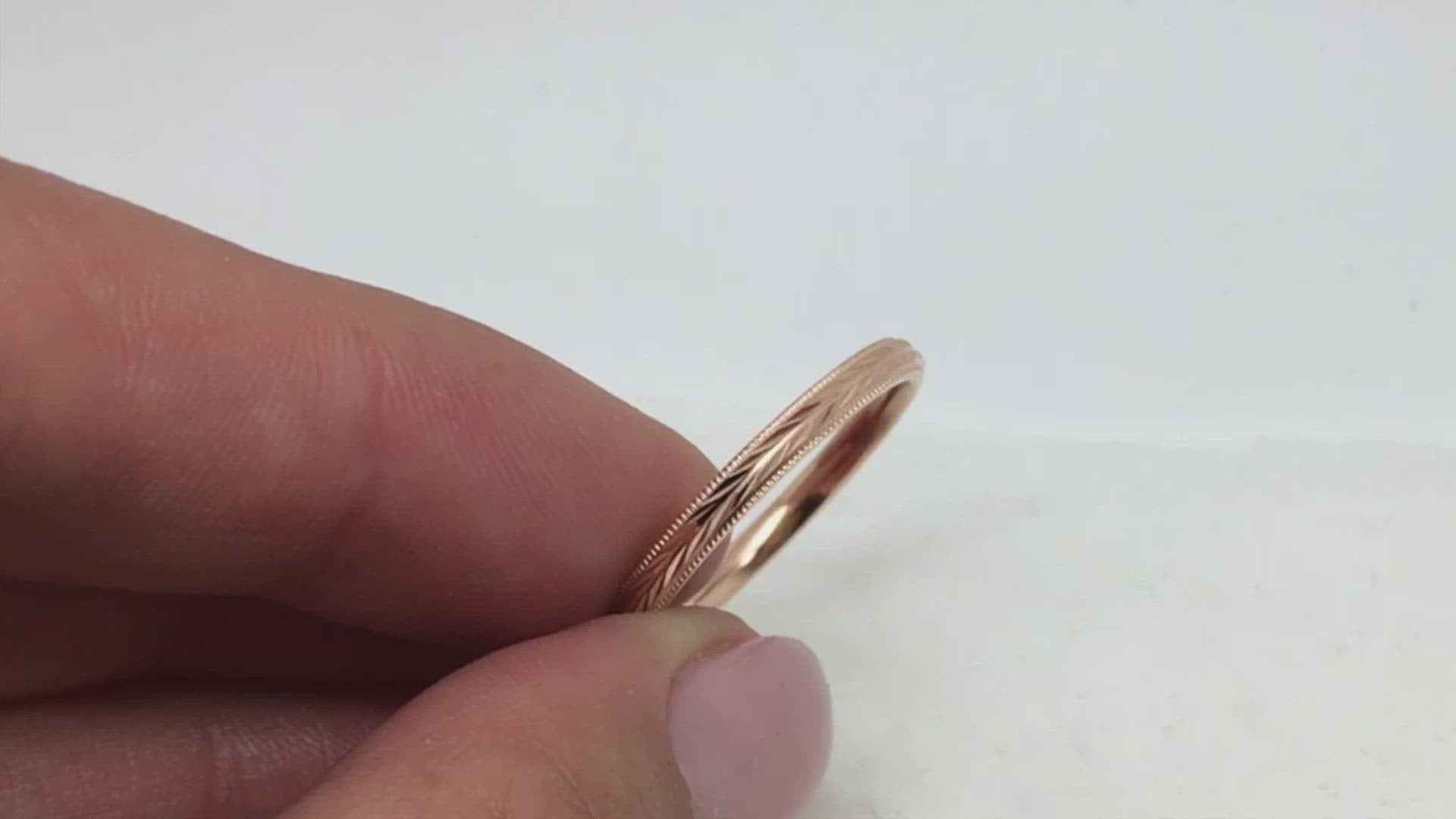 Two tone Gold Women's Wedding Ring Wheat design Faceted Ring | Elegant and classic 2 mm solid two tone 10k 14k 18k gold ring with nature inspired wheat design and milgrain edge.Stack it with other rings or wear it alone.