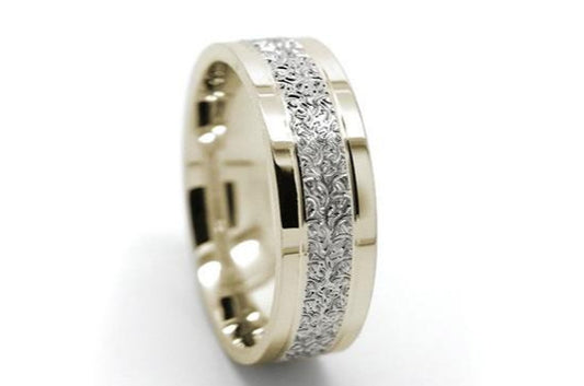 6mm Gold Filigree Engraved Wedding Band for Men and Women | 6550