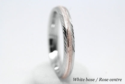 3mm Gold Wedding Band for Men and Women with Filigree Edge | T-6673