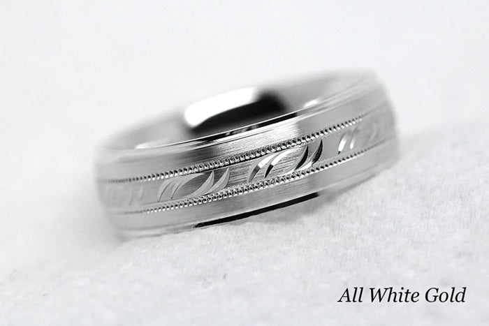 5mm Gold Filigree Design Wedding Band for Men and Women | AT-6693