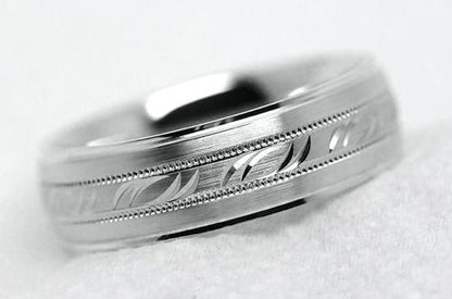 5mm 925 Silver Filigree Design Wedding Band for Men and Women | AT-6693