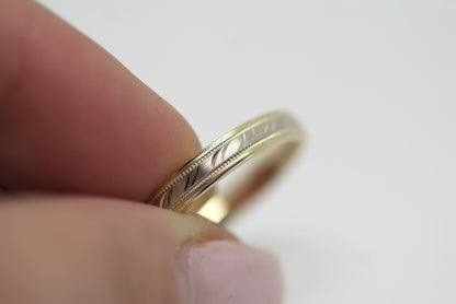 3mm Gold Filigree Wedding Band for Men and Women | AT-6693