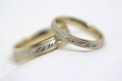 3mm Gold Filigree Wedding Band for Men and Women | AT-6693