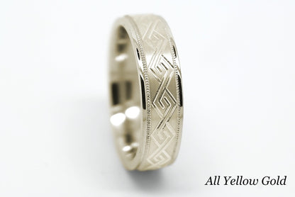 6mm Gold Celtic Wedding Band for Men and Women | 6701