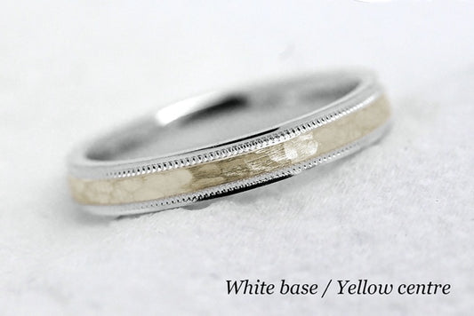 3mm Gold Hammered Wedding Band for Men and Women | AT-8008