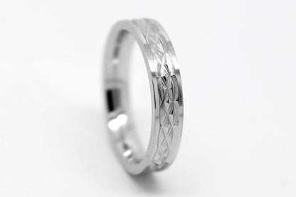 4mm Gold Wedding Band with Infinity Celtic Design for Women and Men | AT-8273