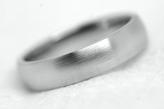 5mm 925 Silver Classic Dome Brushed Wedding Band for Men and Women | AT-TF-0005