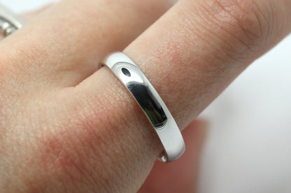 4mm 925 Sterling Silver Plain Polished Wedding Band for Women and Men | AT-0022
