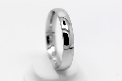 4mm 925 Sterling Silver Plain Polished Wedding Band for Women and Men | AT-0022